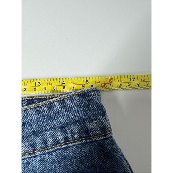 NWT Forever 21 Women's Blue Jean Denim Cut Off Skirt Size L - Picture 5 of 7